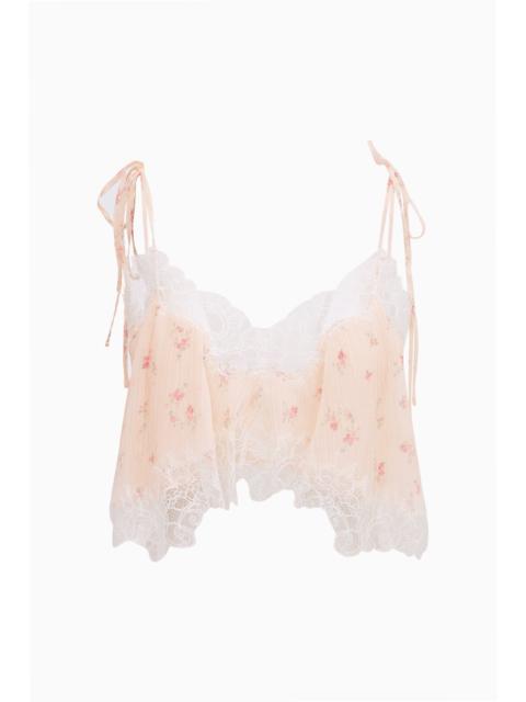 LoveShackFancy Elysia Cotton-Silk Crop Top