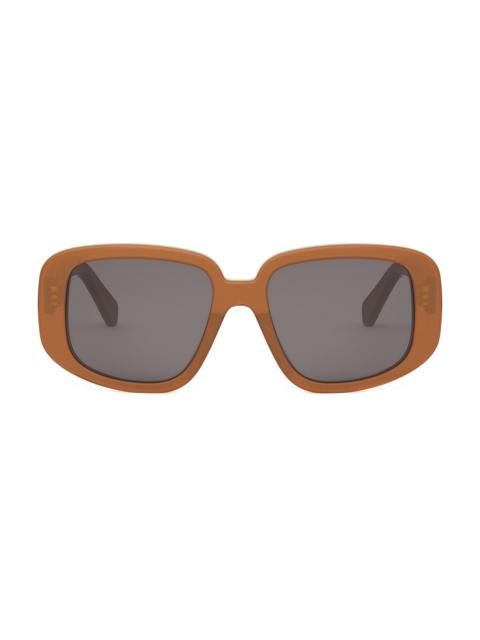 CELINE Women's Three Dots 55MM Geometric Sunglasses - Grey Cognac
