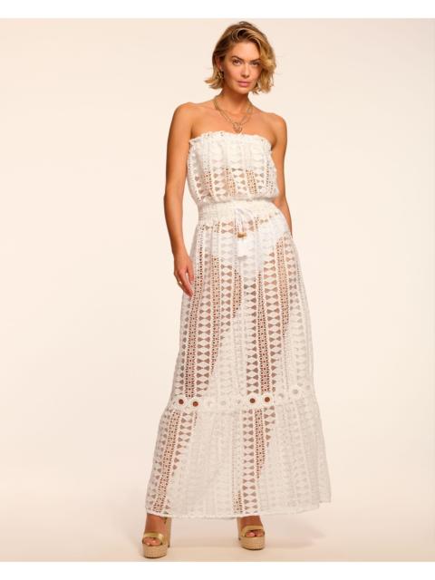 RAMY BROOK Henrietta Cotton Embroidered Strapless Coverup Dress
