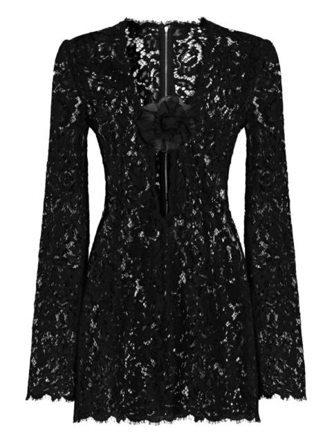 Dolce & Gabbana lace floral mini dress
