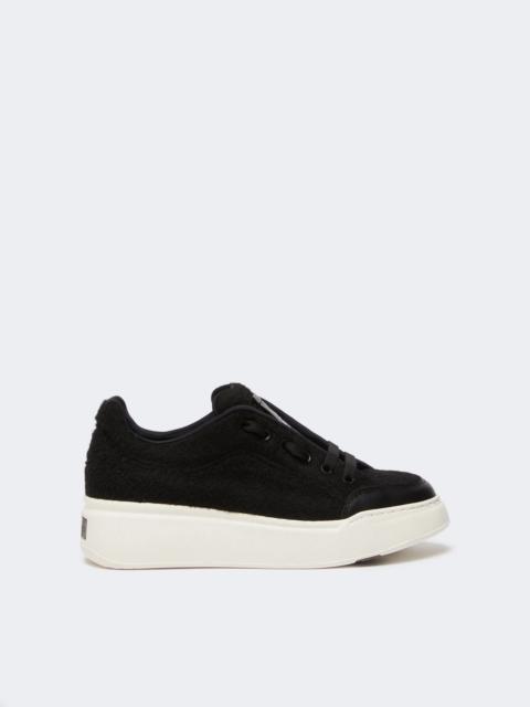 Max Mara MAXIWK Water-repellent camel sneakers - BLACK