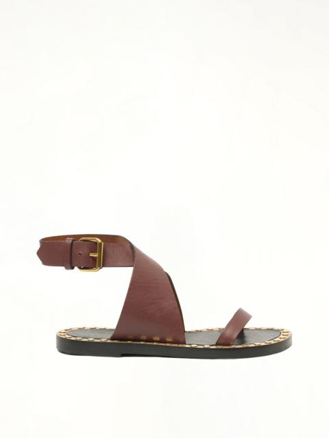 Isabel Marant Janis Sandals in Burgundy