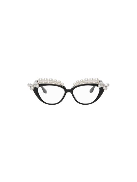 SHUSHU/TONG Black YVMIN Edition Pearl Eyebrow Glasses