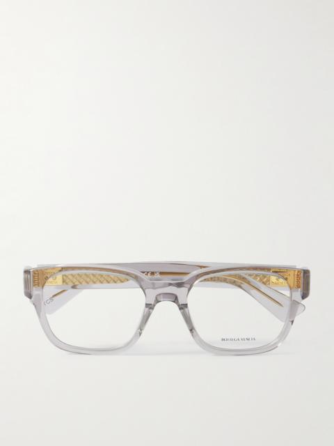 Bottega Veneta D-Frame Recycled-Acetate and Gold-Tone Optical Glasses