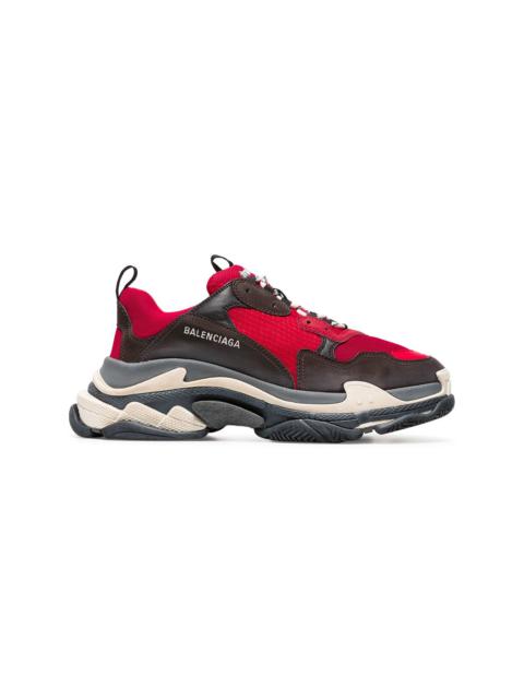 Black and red Triple S Sneakers