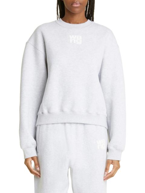 alexanderwang. t Women's Essential Cotton Blend Fleece Logo Sweateshirt