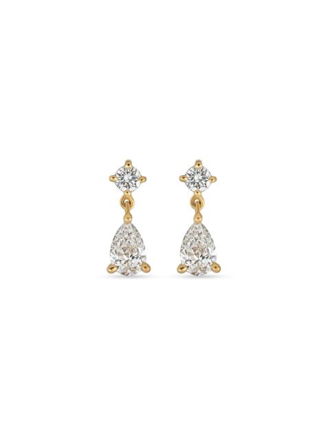 STONE AND STRAND LAB-Created Diamond Script Earrings