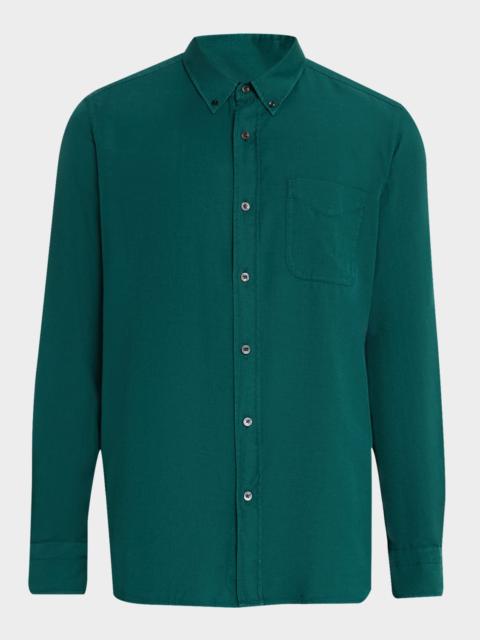 TOM FORD Men's Cotton and Cashmere Pocket Sport Shirt