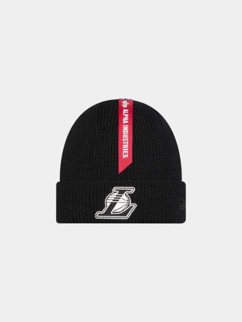 ALPHA INDUSTRIES LOS ANGELES LAKERS X ALPHA X NEW ERA SHORT CUFF BEANIE