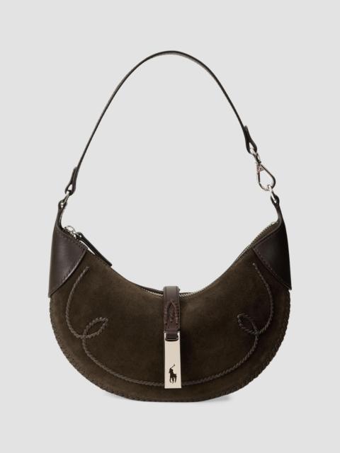 Polo Ralph Lauren Women's Polo ID Western Suede Shoulder Bag - Chocolate Tobacco