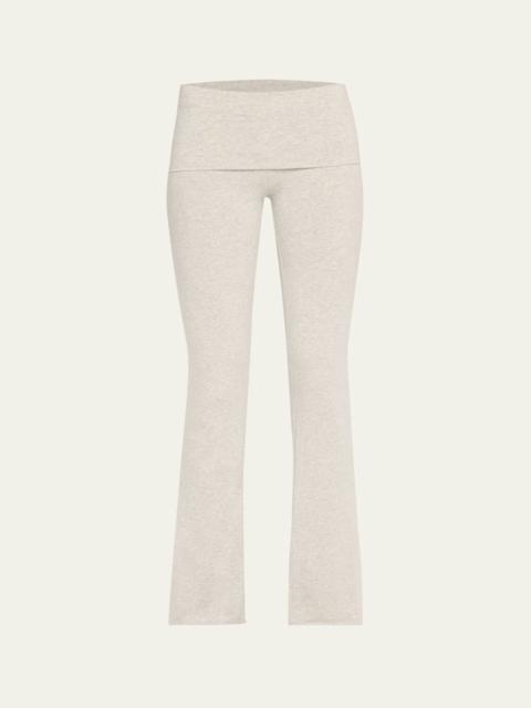 SKIMS Cotton Jersey Foldover Flare-Leg Pants