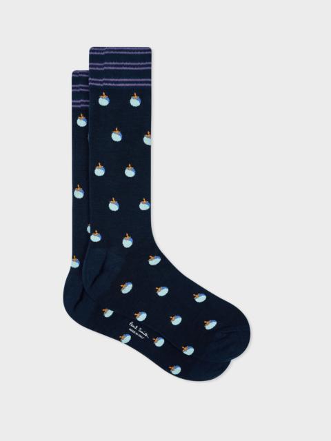 Navy 'Tomato' Socks