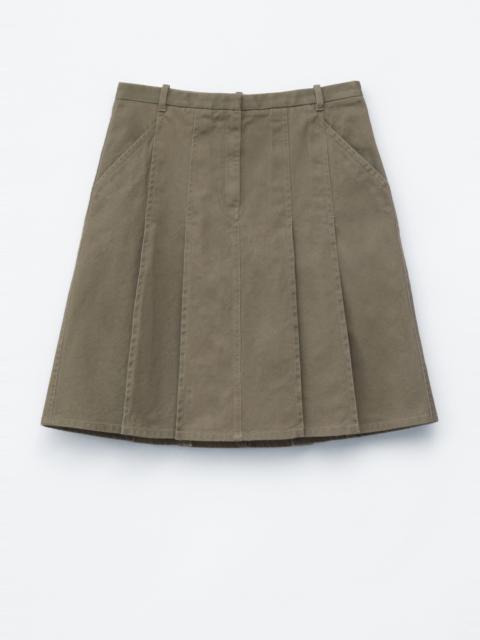 & Other Stories Pleated Cotton Midi Skirt