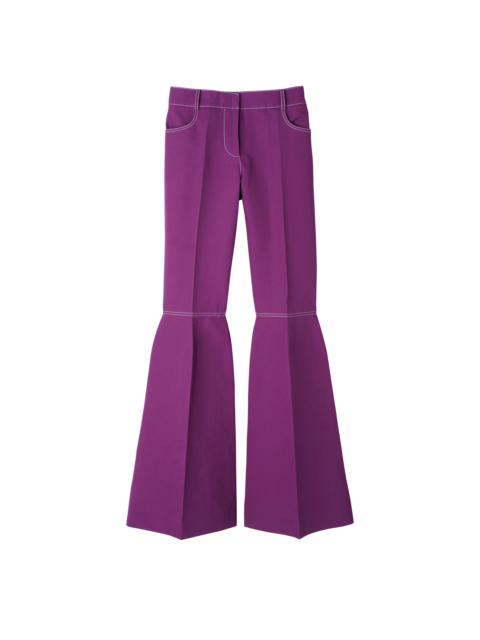 Longchamp Trousers Violet - Gabardine