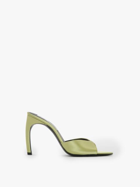 Victoria Beckham Harlow Open Toe Mule In Pale Green Satin