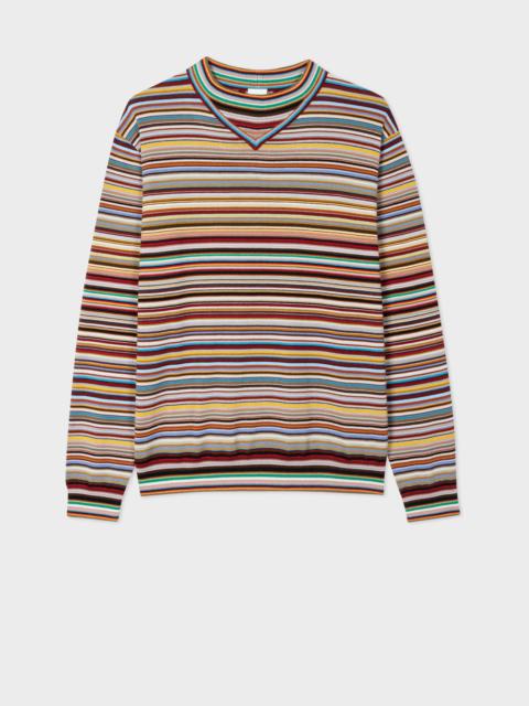 'Signature Stripe' Wool Sweater