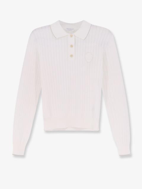 Brunello Cucinelli Cotton Polo Shirt With Embroidered Logo On The Front