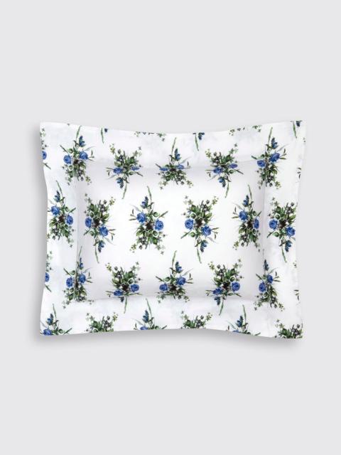 EMILIA WICKSTEAD Amalia Pillow Slip in Blue Roses Print Linen