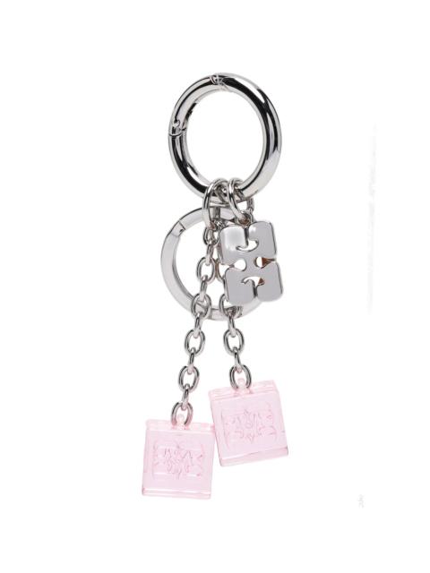 GANNI Ganni Logo-plaque Dice Keyring