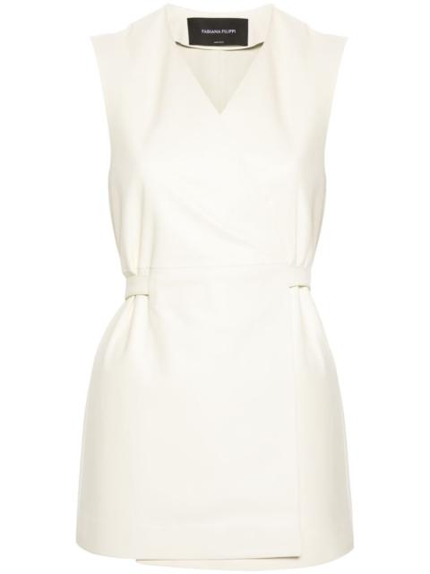 FABIANA FILIPPI wrap-design leather vest