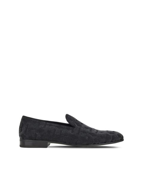 FERRAGAMO Gancini-pattern moccasins