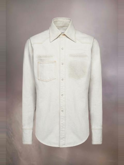 Maison Margiela Chalk selvedge denim shirt