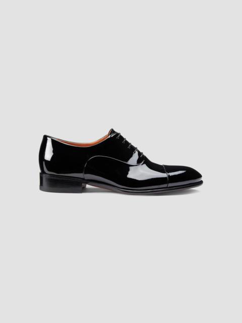 Santoni Men's Isaac Patent Leather Dress Shoes - Black