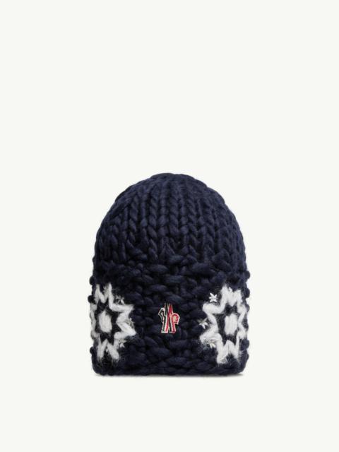 Moncler Grenoble Hand-Embroidered Floral Wool Blend Beanie