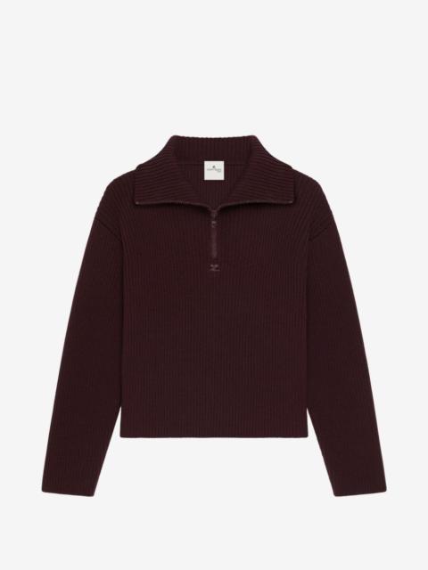 courrèges ribbed-knit wool sweater