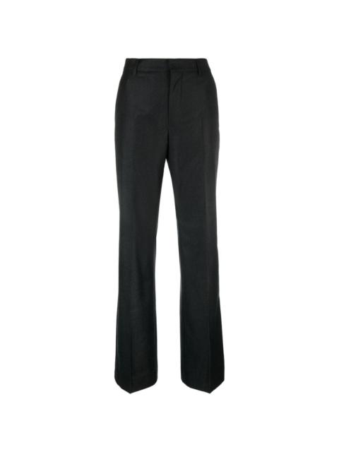 felted wool flared trousers