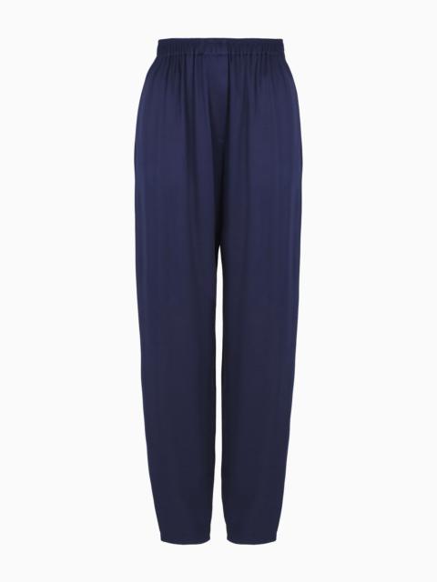 GIORGIO ARMANI Double silk-satin joggers