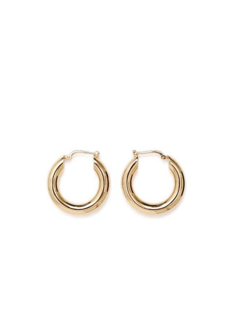 Jil Sander engraved-logo earrings
