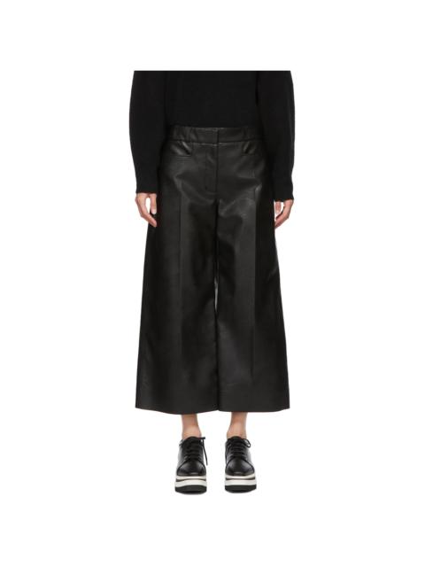 Stella McCartney Black Faux-Leather Charlotte Trousers