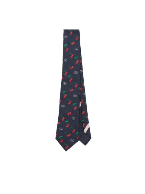Valentino cherry-motif tie