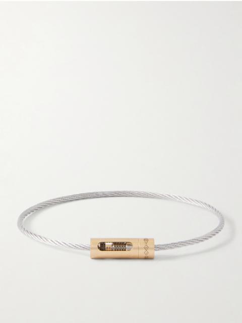 le gramme 6G 18-Karat Gold, Titanium and Sterling Silver Bracelet
