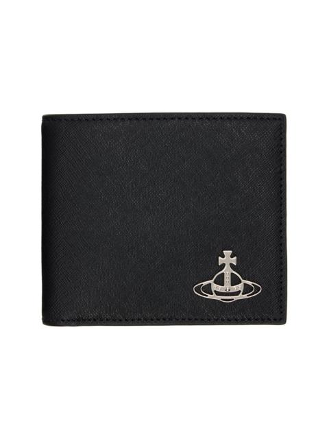 Vivienne Westwood Black Saffiano Leather Billfold Wallet