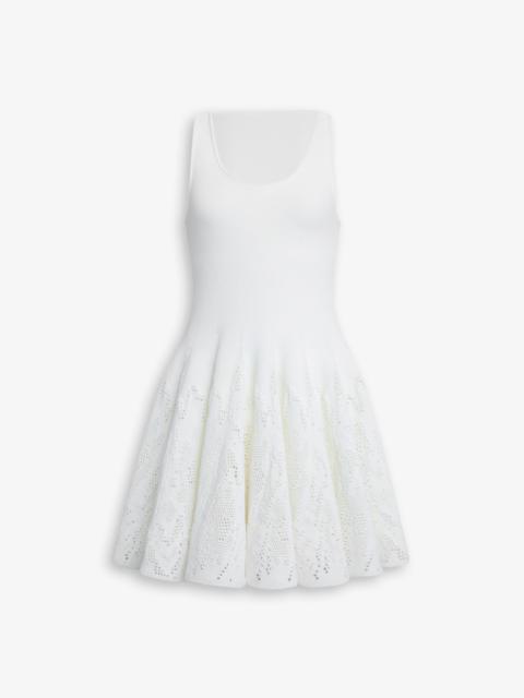 SKATER DRESS IN PIQUE LACE KNIT