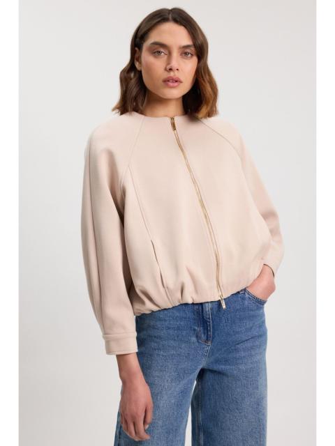 KAREN MILLEN Jersey Scuba Zip Up Bomber Jacket