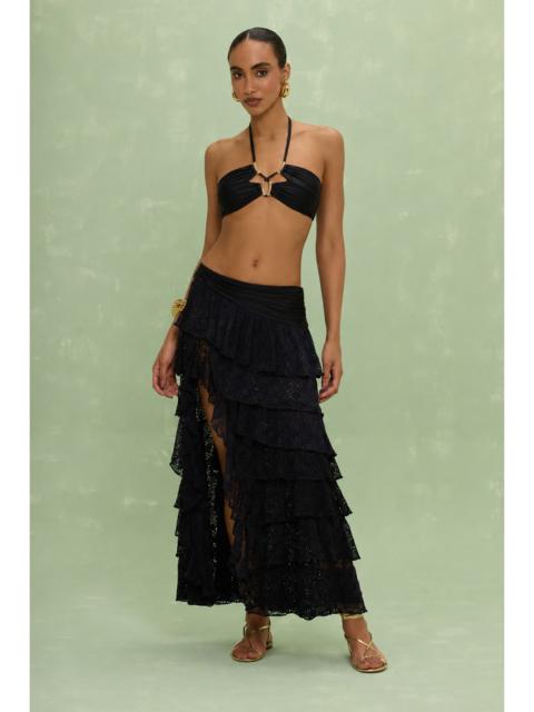 PatBO MARTINA LYCRA RUFFLE MAXI SKIRT