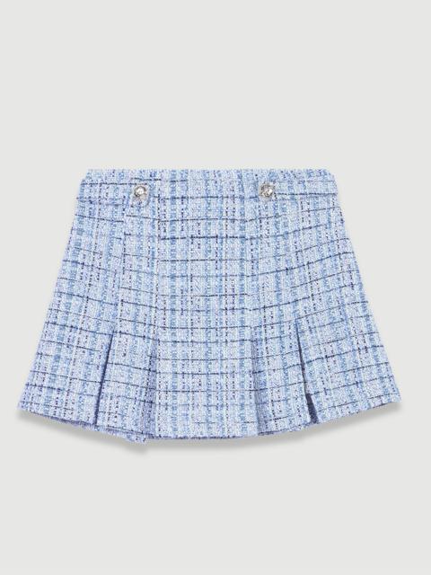 maje Short pleated skirt