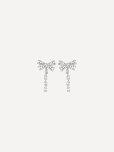 self-portrait Crystal bow drop Earrings