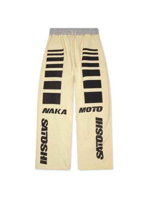 SATOSHI NAKAMOTO MOTO SWEATPANTS - BEIGE