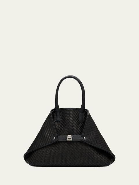 AKRIS Ai Small Plaid Braided Top-Handle Bag