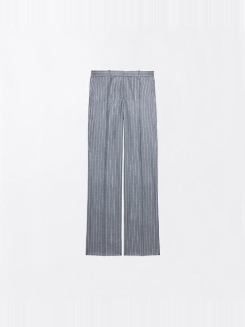 TOM FORD STRIPED FLANNEL TAILORED STRAIGHT BOYFRIEND PANTS