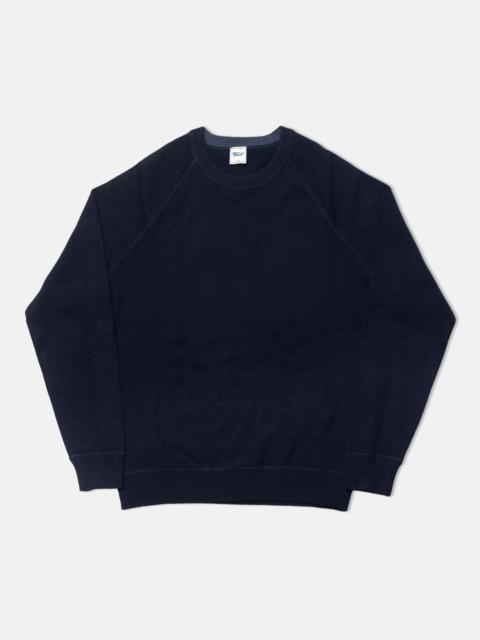 J. PRESS DARK BLUE CASHMERE CREWNECK SWEATER - TRIM FIT