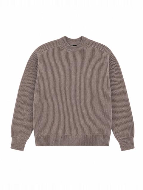 The Kooples BROWN WOOL CREWNECK SWEATER