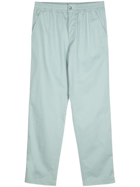 Maison Kitsuné elasticated-waistband straight-leg cotton trousers