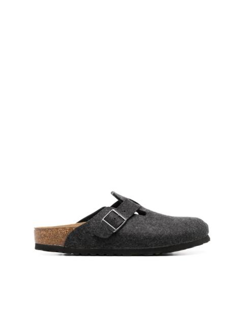 BIRKENSTOCK Boston buckled wool slippers