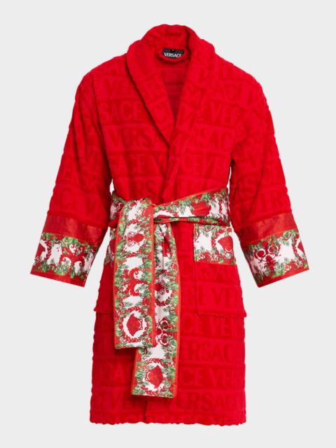 VERSACE Men's I Heart Baroque Holiday Bathrobe