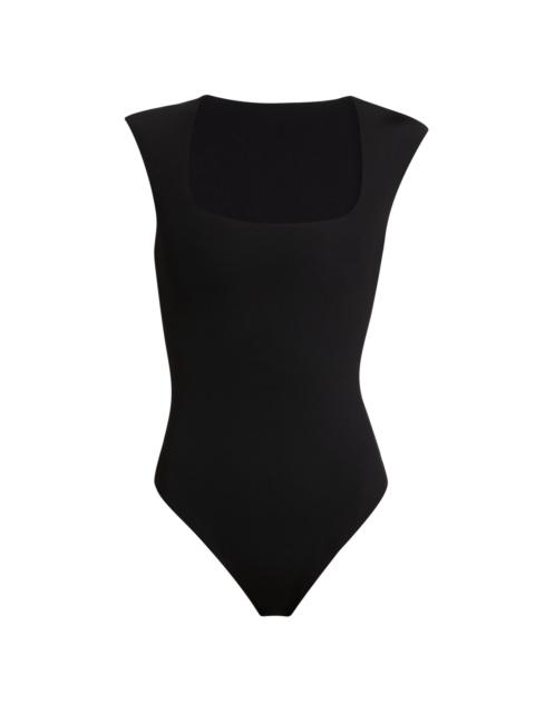 commando Women's Neoprene Cap-Sleeve Bodysuit - Black